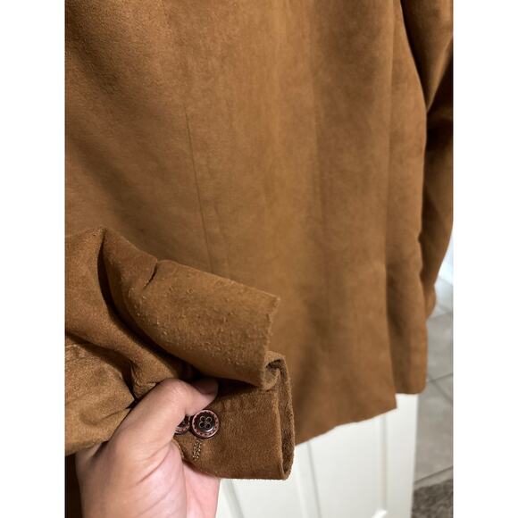 Alan Flusser Faux Suede Blazer Jacket XL - Picture 3 of 6